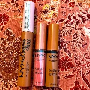 NYX Matte Liquid Lipstick & 2 Butter Gloss Creamy Lip Gloss
